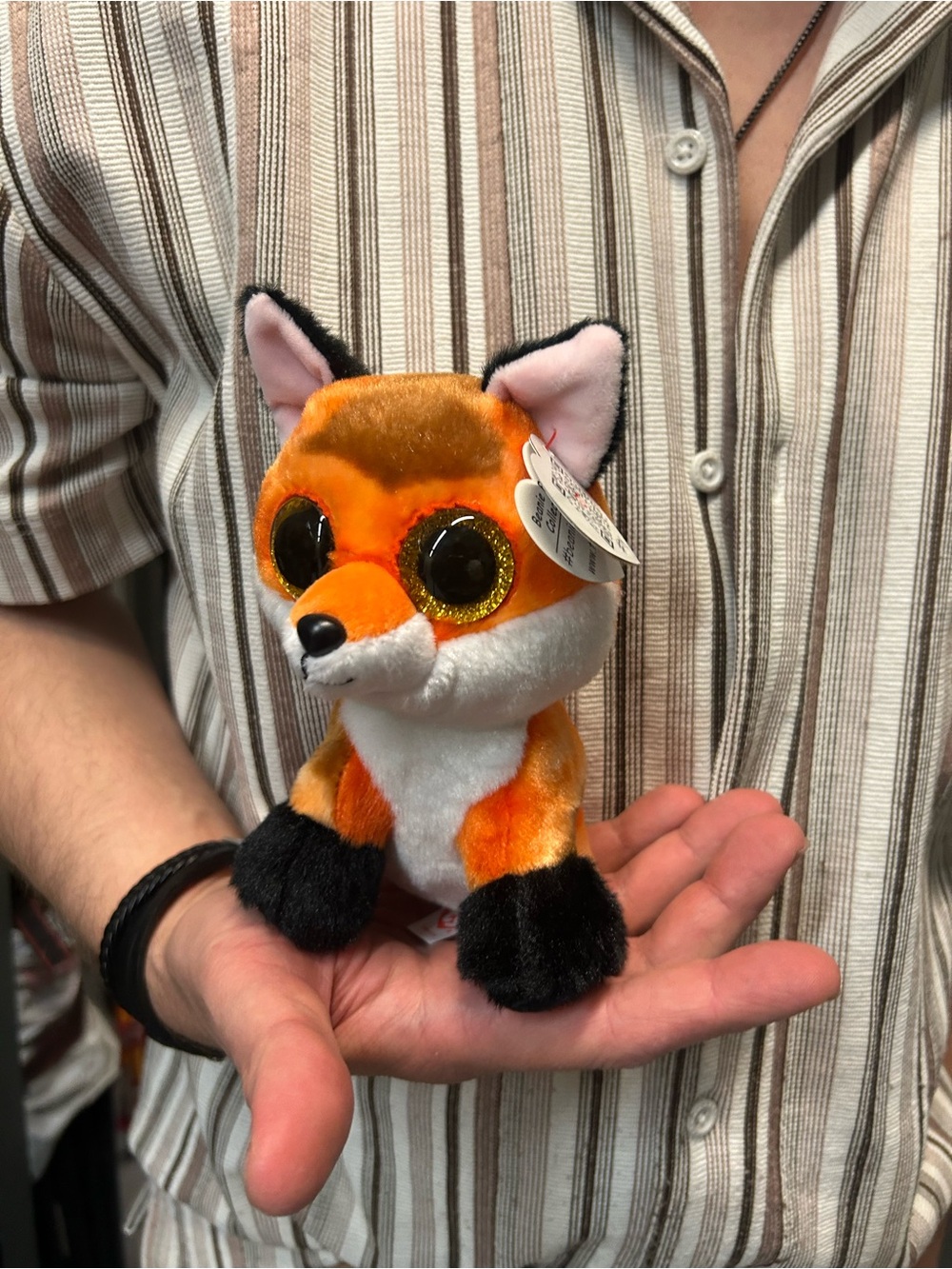 New cute Ty beanie Boo Orange White Fox Plush Meadow toy 🧸